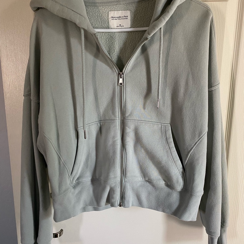 Abercrombie & Fitch Sage Relaxed Fit Zip-Up Jacket - Soft Max Essentials